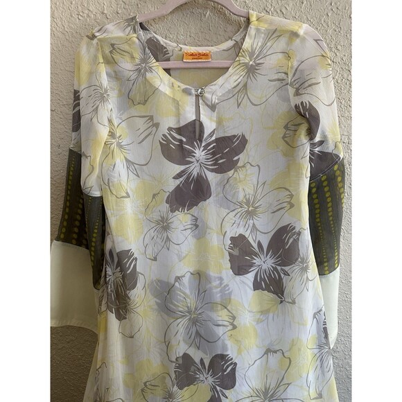 Sobia Zuha Original Sheer Dress Pakistani Designer Slit Leg Sheer Summer Unique - Picture 2 of 8